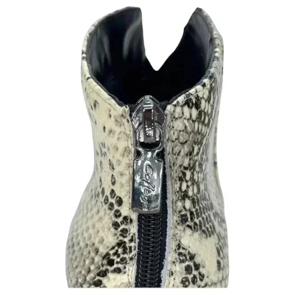 Aqua College Emily Leather Snake Print Waterproof Womens Booties Size 7M - Picture 9 of 14